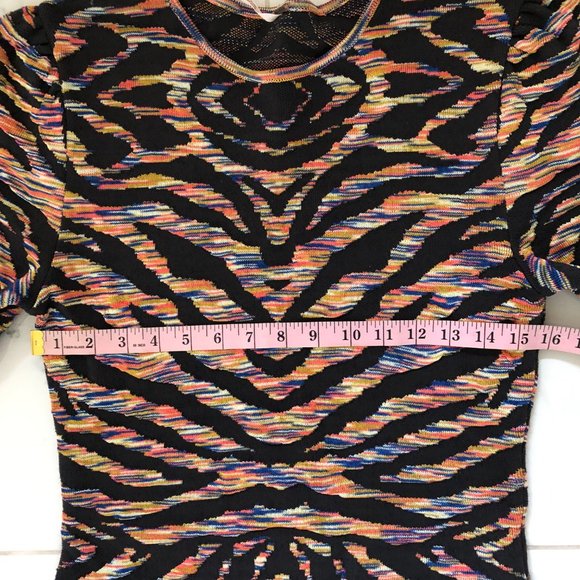 Free People Take Me Out Women Printed Bodycon Mini Dress Size M Medium Knit - Picture 11 of 14